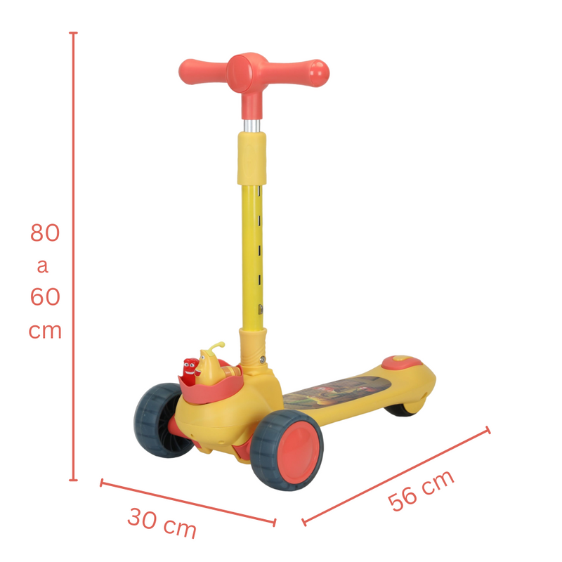 Trotinete de 3 Rodas para Criança - Amarelo