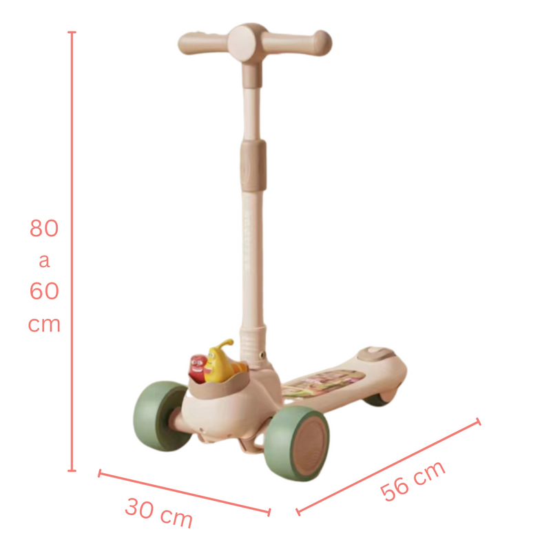 Trotinete de 3 Rodas para Criança - Rosa