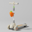 Trotinete de 3 Rodas para Criança - Branco e Laranja