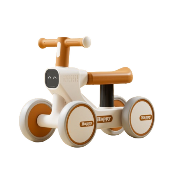 Bicicleta de Equilíbrio de 4 Rodas para Bebé - Branco