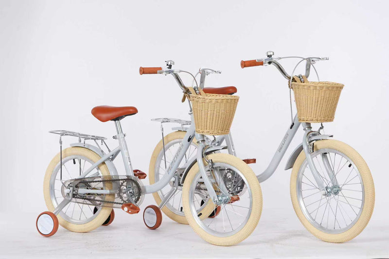 Bicicleta para Crianças Vintage - Cinzento (Idade Recomendada: 3 a 6 Anos - Roda 14")