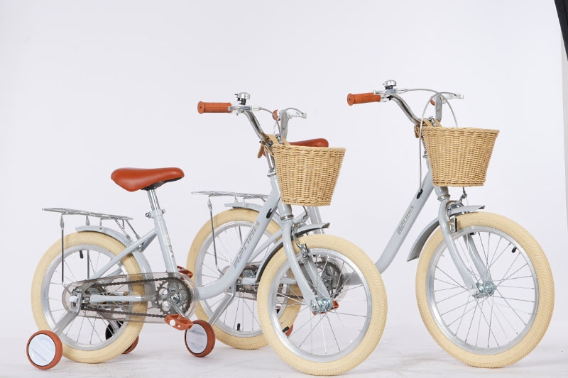 Bicicleta para Crianças Vintage - Cinzento (Idade Recomendada: 3 a 6 Anos - Roda 14")