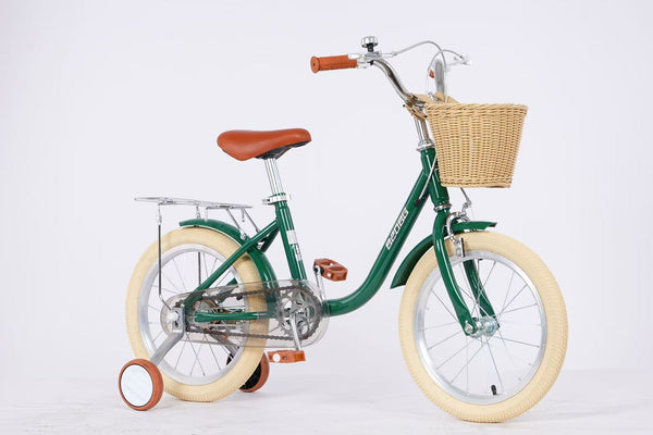 Bicicleta para Crianças Vintage - Verde (Idade Recomendada: 3 a 6 Anos - Roda 14")