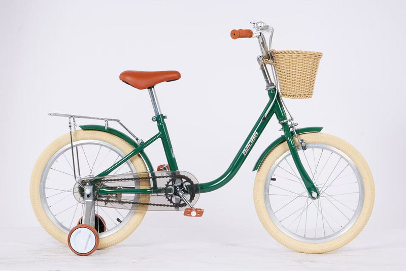 Bicicleta para Crianças Vintage - Verde (Idade Recomendada: 3 a 6 Anos - Roda 14")