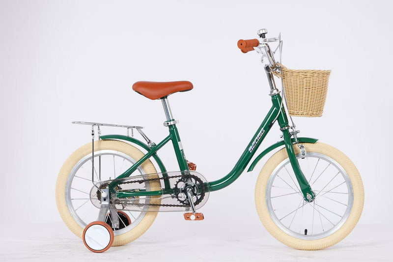 Bicicleta para Crianças Vintage - Verde (Idade Recomendada: 3 a 6 Anos - Roda 14")