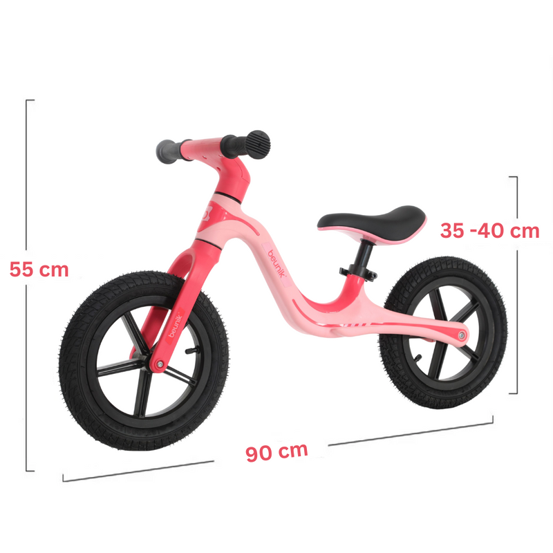 Balance bike Pink and Black BEUNIK