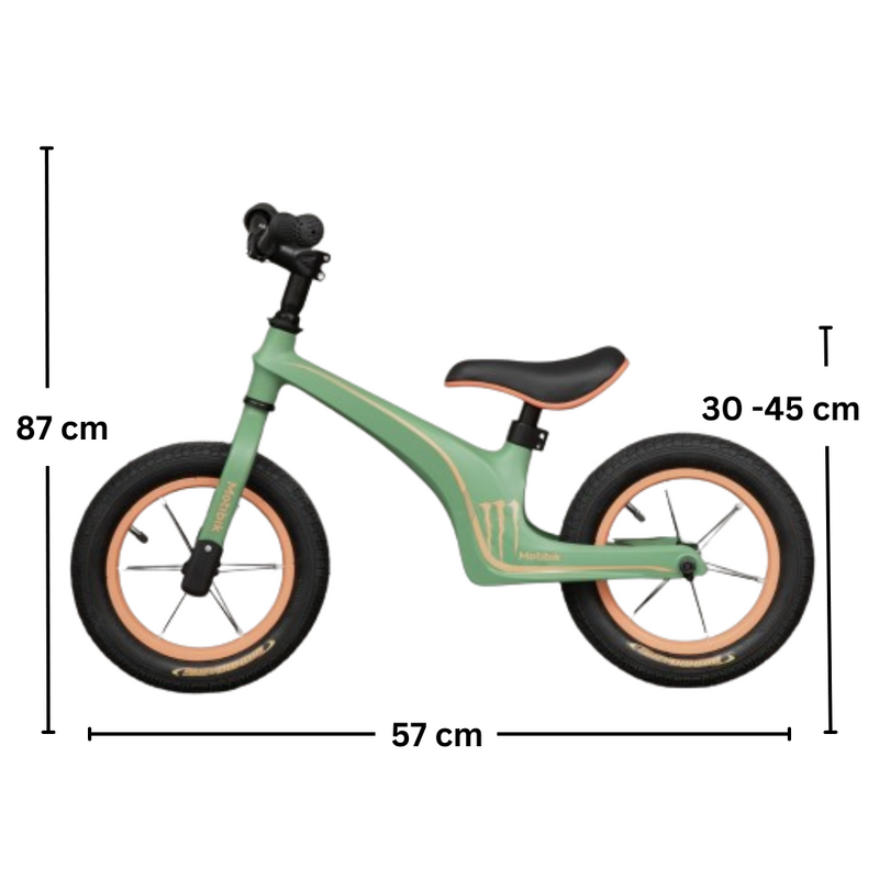 Bicicleta de Equilíbrio para Criança - Verde e Laranja