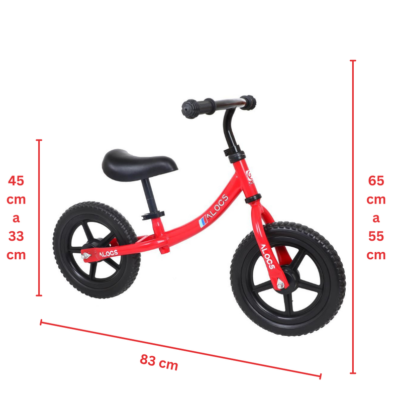 Bicicleta de Equilíbrio para Criança - Vermelho