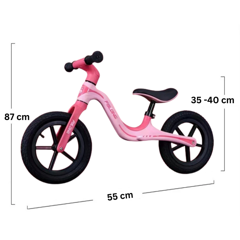 Bicicleta de Equilíbrio para Criança - Rosa e Preto