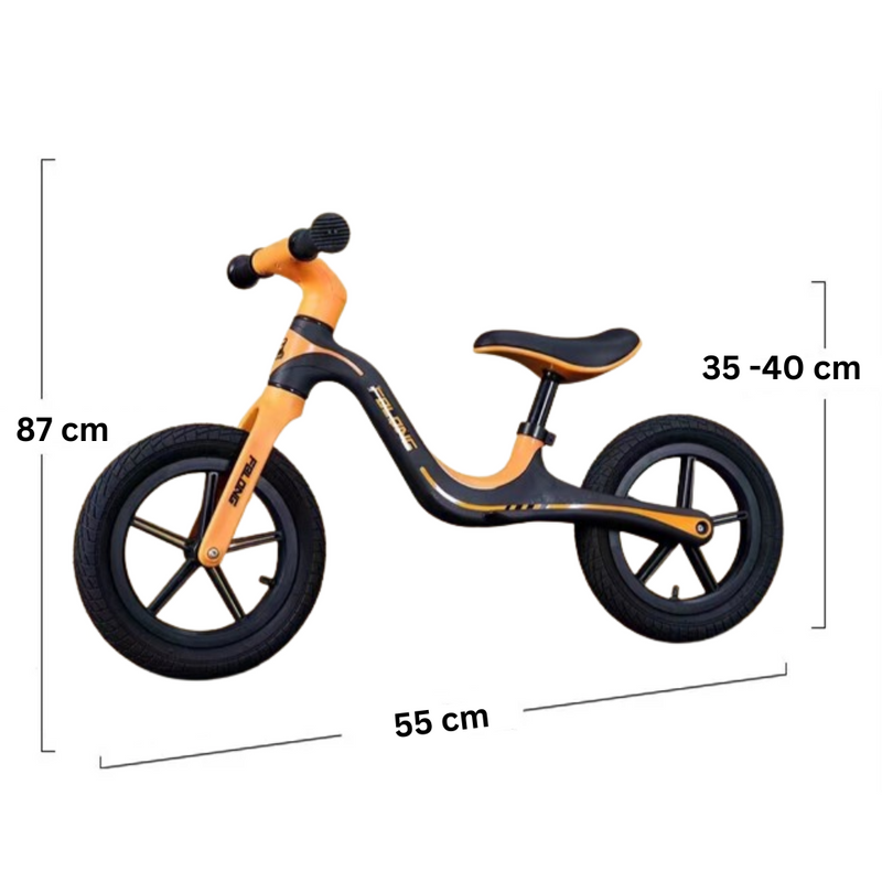 Bicicleta de Equilíbrio para Criança - Laranja e Preto