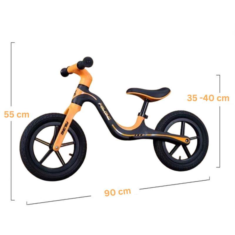 Bicicleta de Equilíbrio para Criança - Laranja e Preto