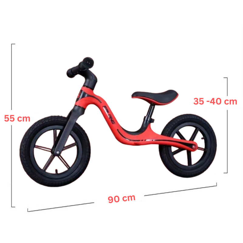 Bicicleta de Equilíbrio para Criança - Vermelho e Preto