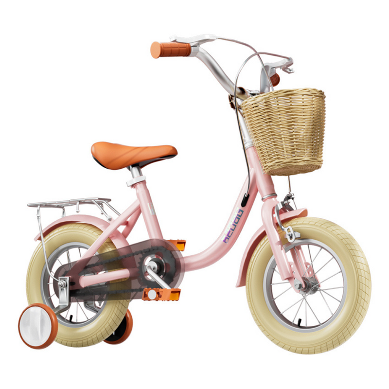Bicicleta para Crianças Vintage - Rosa (Rodas 14" - Idade Aplicável: Dos 3 aos 6 anos)