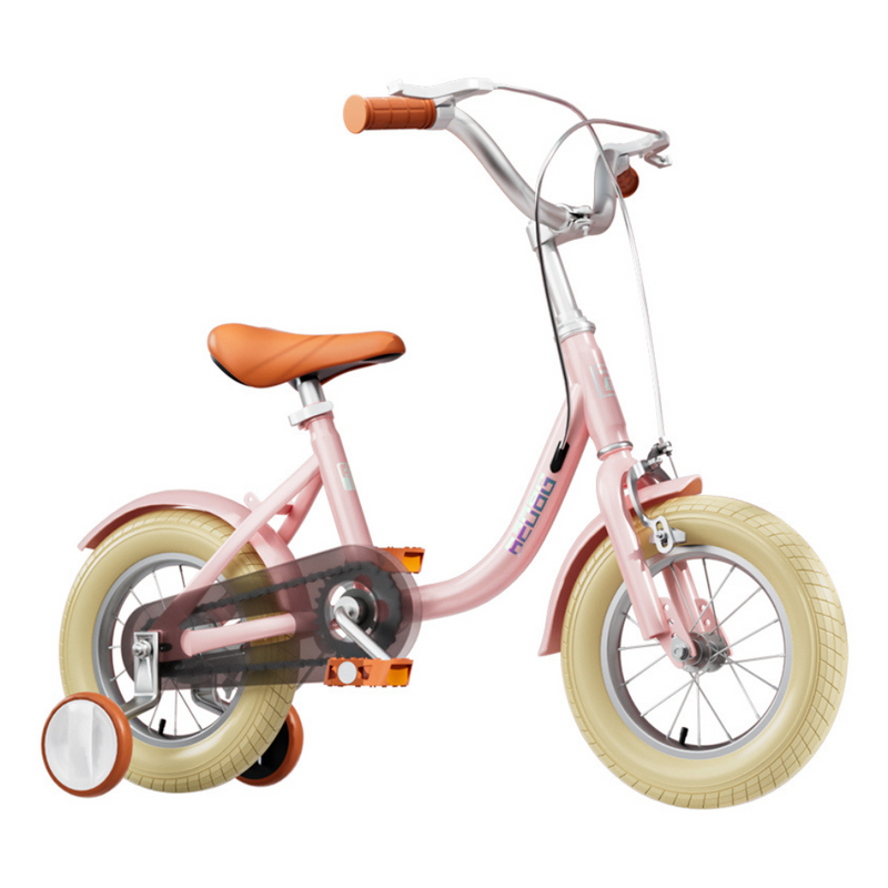 Bicicleta para Crianças Vintage - Rosa (Rodas 14" - Idade Aplicável: Dos 3 aos 6 anos)