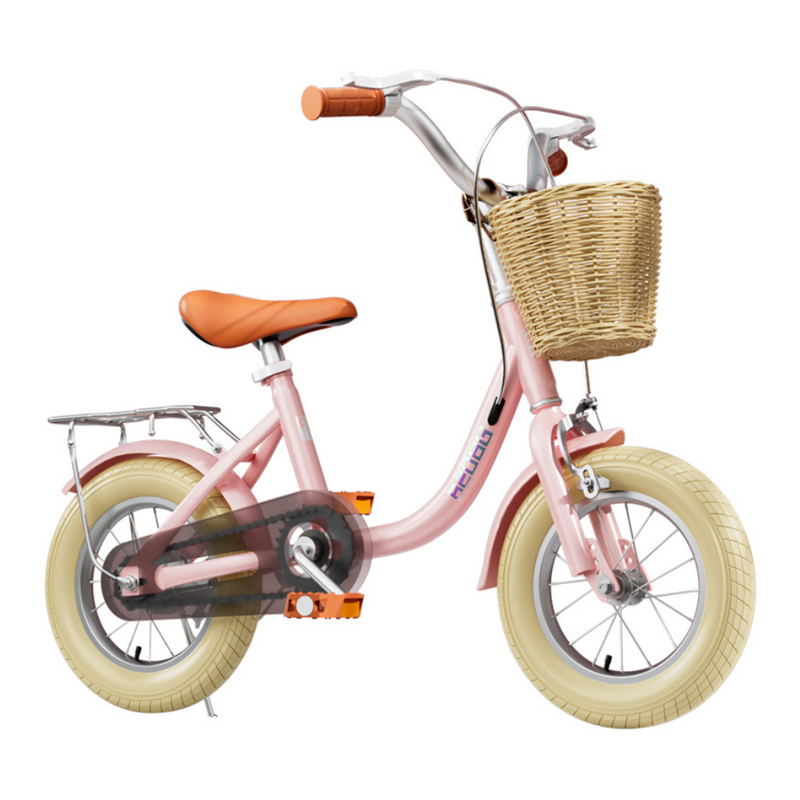 Bicicleta para Crianças Vintage - Rosa (Rodas 14" - Idade Aplicável: Dos 3 aos 6 anos)