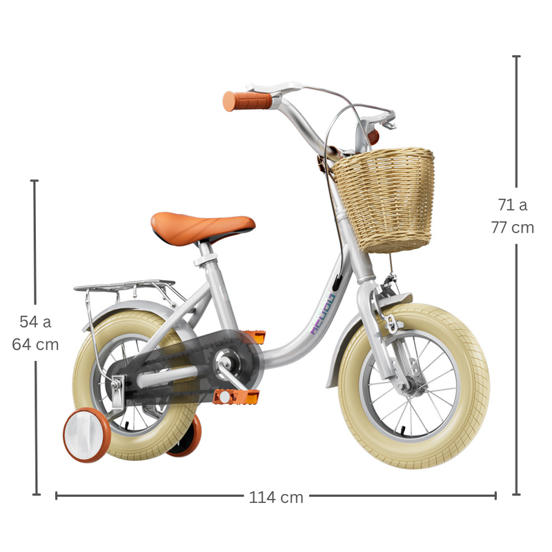 Bicicleta criança Vintage Cinza 16"