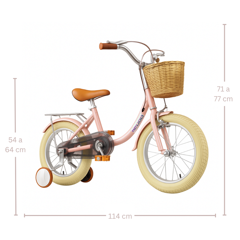 Bicicleta criança Vintage Rosa 16"