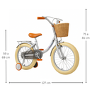 Bicicleta criança Vintage Cinza 18"