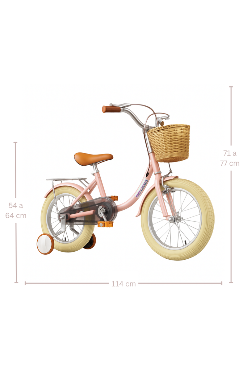 Bicicleta criança Vintage Rosa 16"