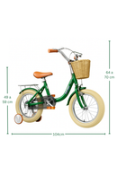 Bicicleta para Crianças Vintage - Verde (Idade Recomendada: 3 a 6 Anos - Roda 14")