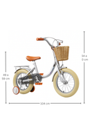 Bicicleta para Crianças Vintage - Cinzento (Idade Recomendada: 3 a 6 Anos - Roda 14")