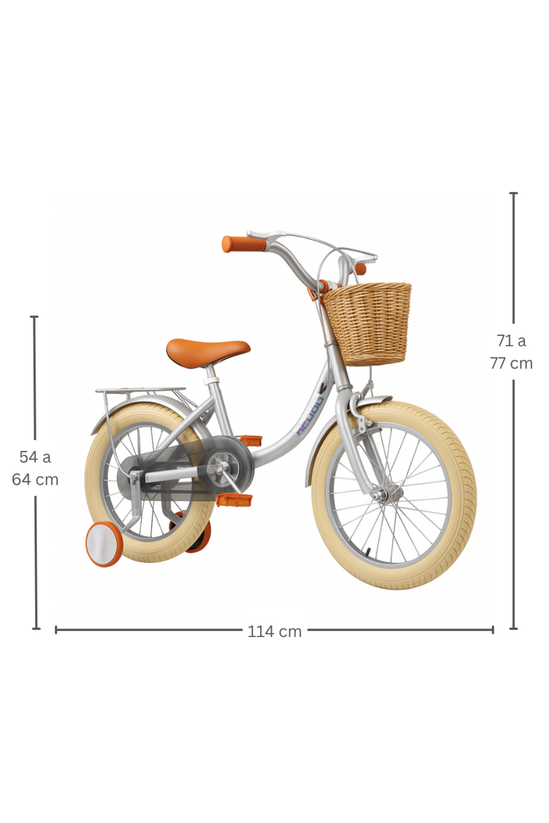 Bicicleta criança Vintage Cinza 16"
