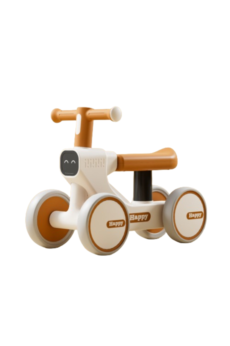 Bicicleta de Equilíbrio de 4 Rodas para Bebé - Branco