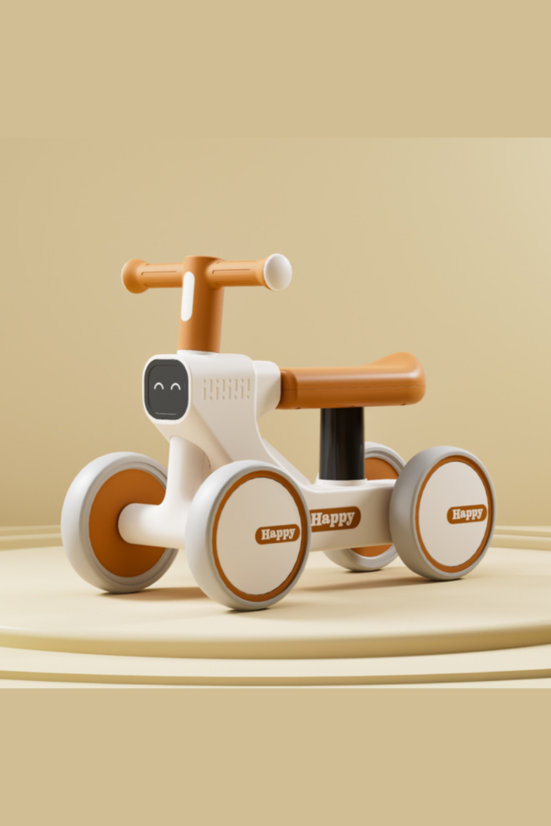 Bicicleta de Equilíbrio de 4 Rodas para Bebé - Branco