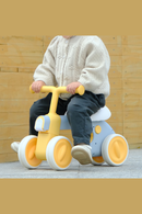 Bicicleta de Equilíbrio de 4 Rodas para Bebé - Cinza e Amarelo