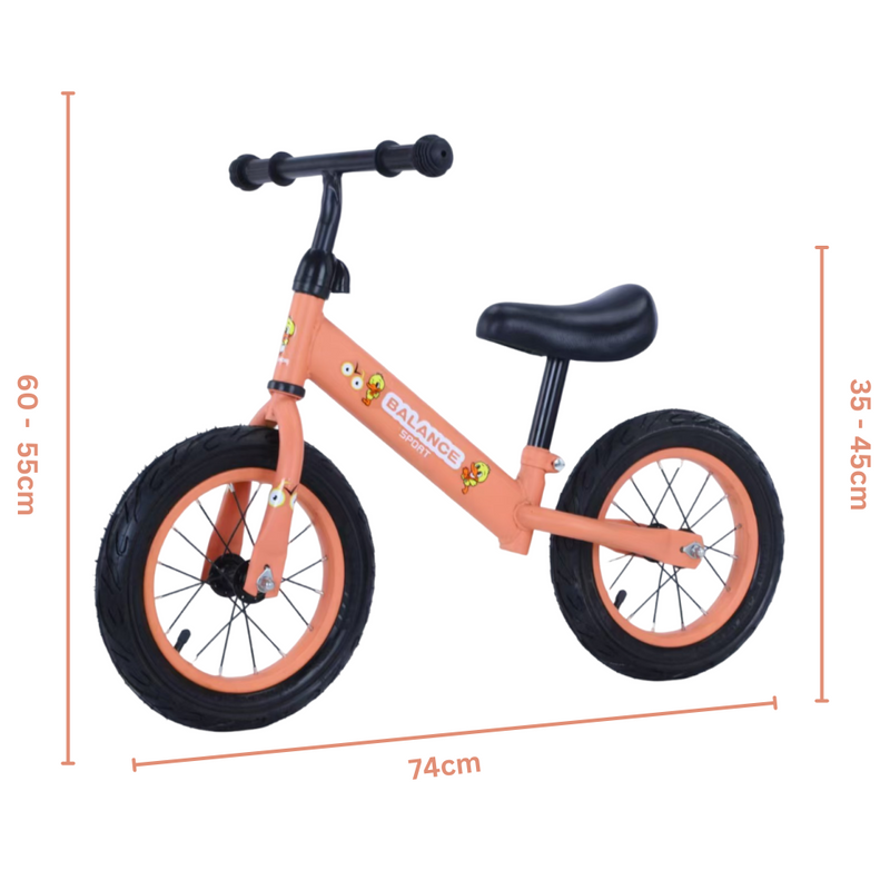 Bicicleta de Equilíbrio para Criança - Laranja