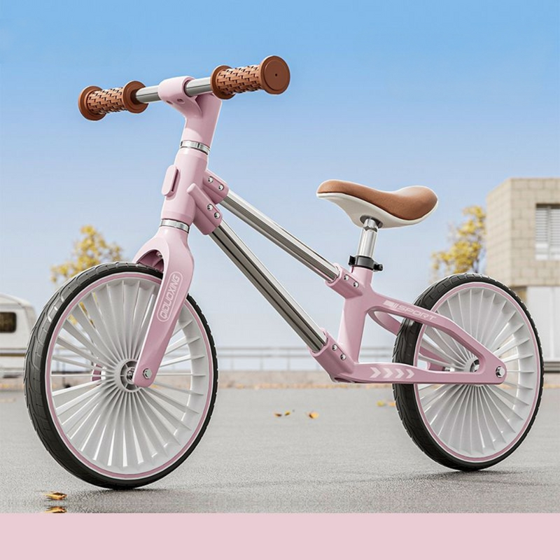 Bicicleta de Equilíbrio para Criança - Rosa e Cinza