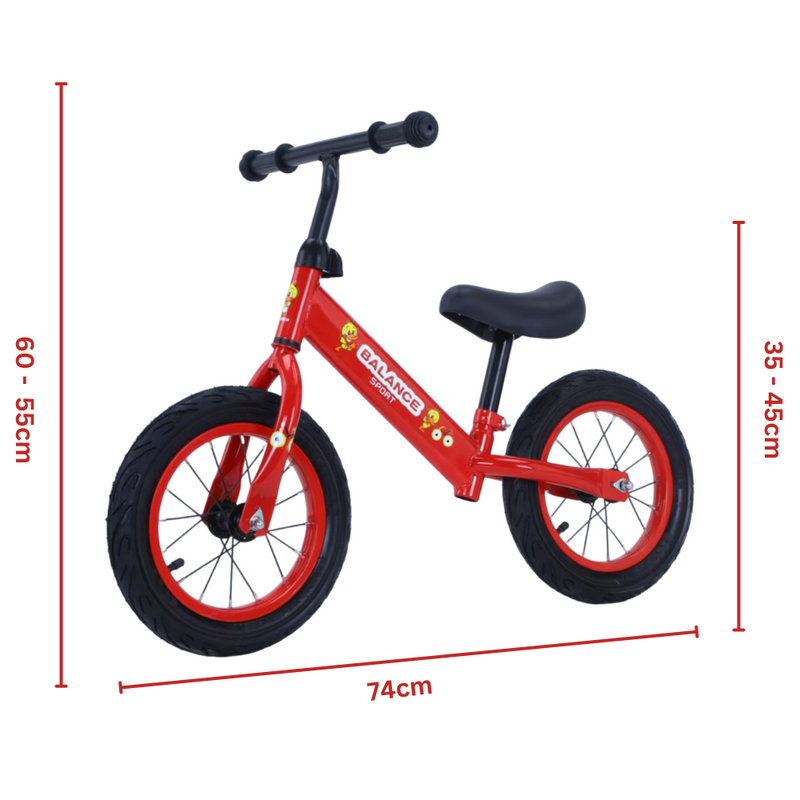 Bicicleta de Equilíbrio para Criança - Vermelho