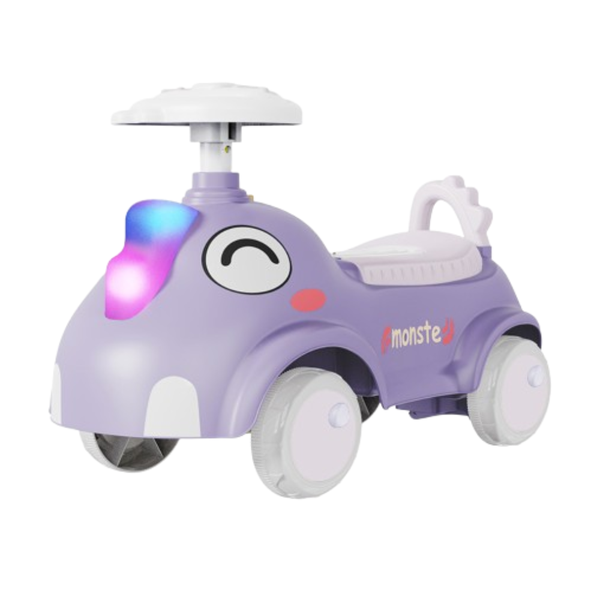 Carro de Equilíbrio de 4 Rodas para Bebé - Roxo