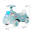 Carro de Equilíbrio de 4 Rodas para Bebé - Azul