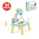 Mesa de Desenho com Projetor para Crianças - Verde e Amarelo