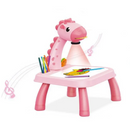 Mesa de Desenho com Projetor para Crianças - Rosa