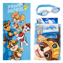 Set Beach Towel (140cm) and Swimming Goggles Paw Patrol