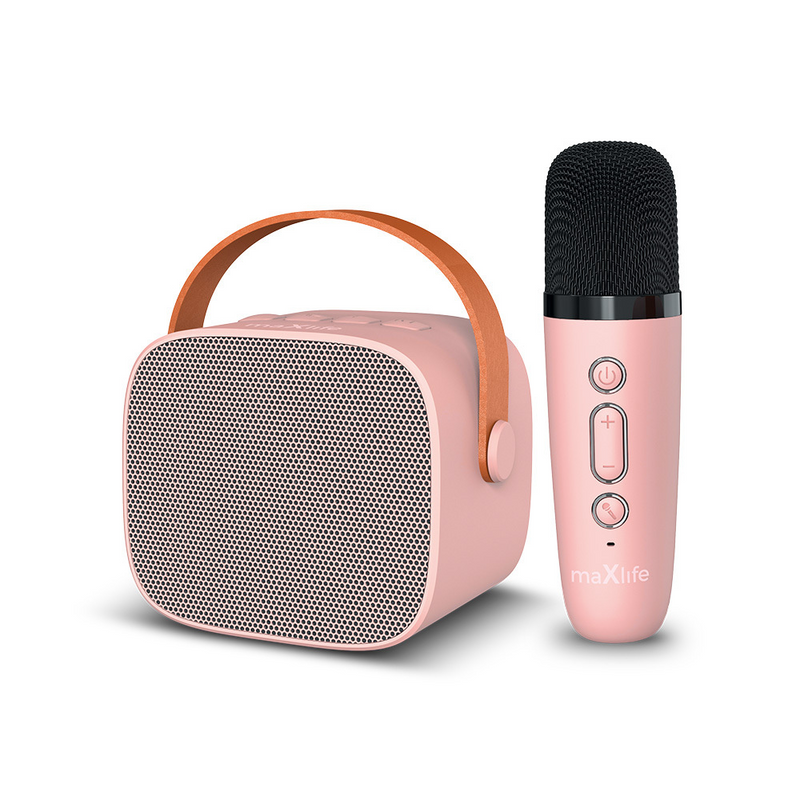 Coluna Bluetooth com Microfone MXKS-100 - Rosa