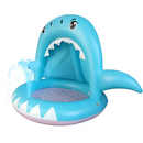 Piscina Insuflável Infantil com Irrigador de Água - Tubarão Azul