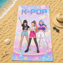 Toalha de Praia K-POP Huntrix Demon Hunters (140cm)