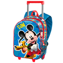 Mochila com Trolley 3D Fun Mickey & Pluto (Disney - 34 cm)