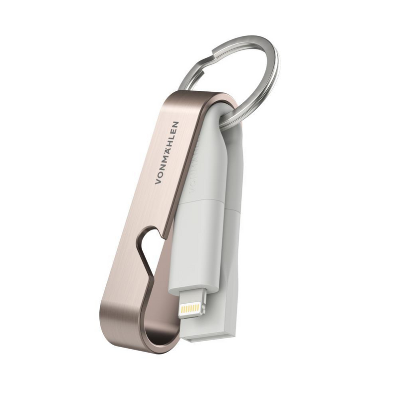 Cabo Multifunções High Six (USB-C - Micro USB - Lightning) - Rosa Dourado