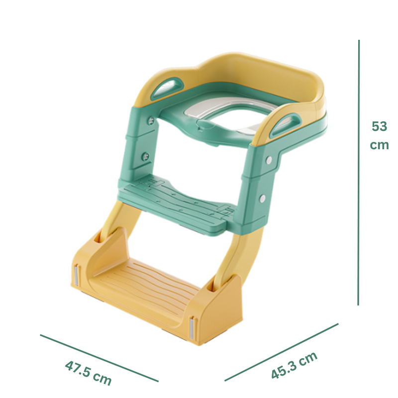 Assento Redutor Infantil com Escadas para WC - Verde Escuro