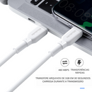 Cabo tipo C 100W 2m - CA/8352 Branco